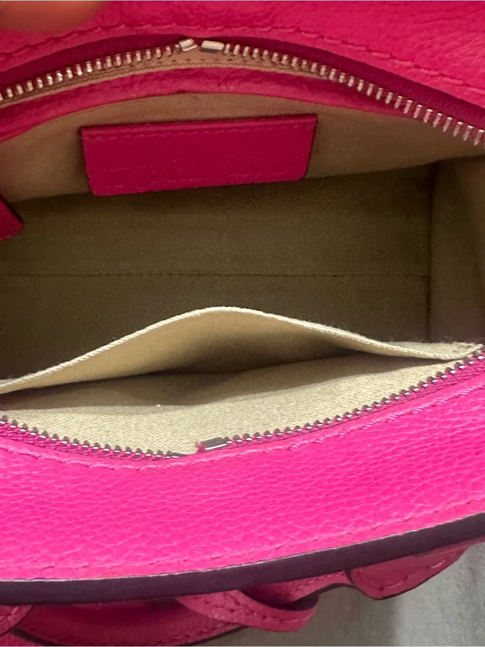 Alexander McQueen Fuchsia Pink Pebbled Leather Mini Satchel